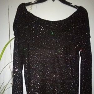 Sequined Off Shoulder Sweater